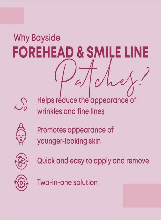 Bayside Forehead Wrinkle Patches and Smile Line Patches Set | Hyaluronic Acid Aloe Collagen Vitamin E | Overnight Treatment for Fine Lines Nasolabial Folds and Facial Wrinkles | Non-Invasive Skin-Friendly - Image 5